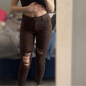 FashionNova brown Jeans